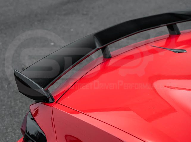 2020-Up Corvette C8 Stingray & Z51 |FaceliftedbRear Trunk High Wing Spoiler (Matte Black or Carbon Flash)