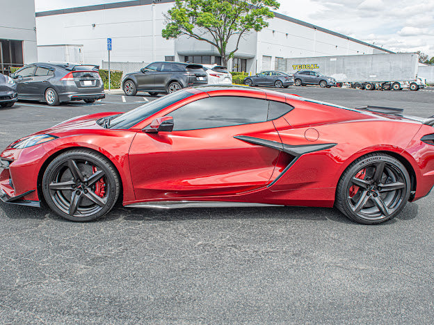2023+ CHEVROLET CORVETTE C8 Z06/ E-RAY | CARBON FIBER SIDE FENDER VENT DOOR HANDLE TRIM PAIR