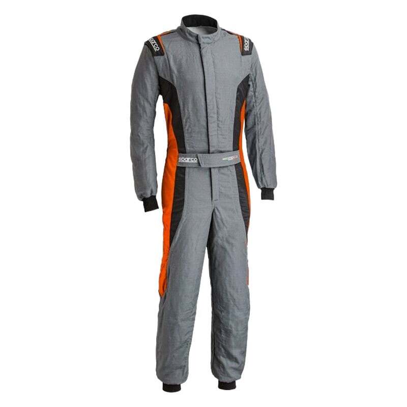 Sparco Victory Pr Boot Cuff 56 GR/OR racing suit accessory with orange and black fabric, designed for motorsport safety and style