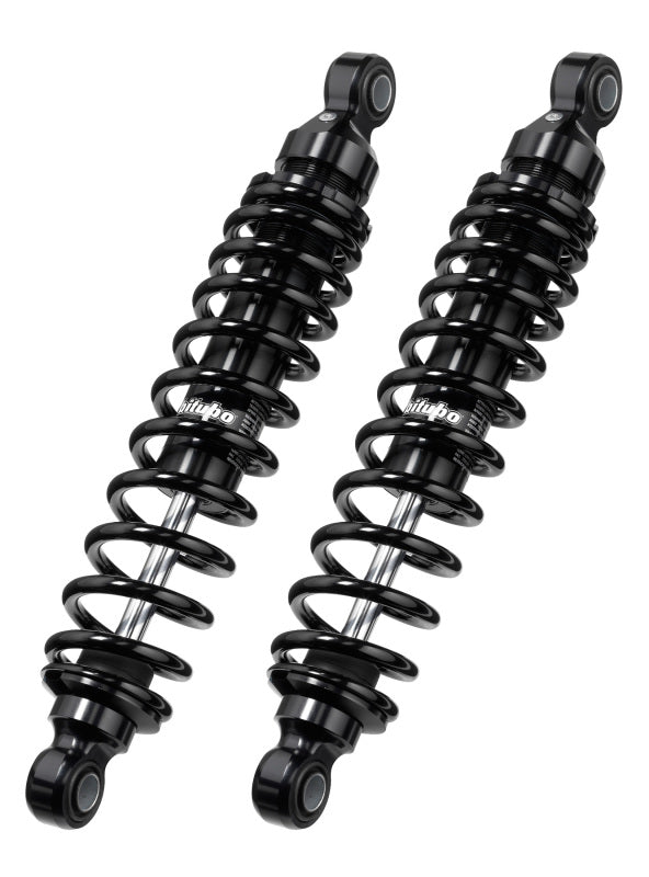 Bitubo WMB0 Twinshocks Adjustable: Spring Preload, Length 341mm, Dark Edition