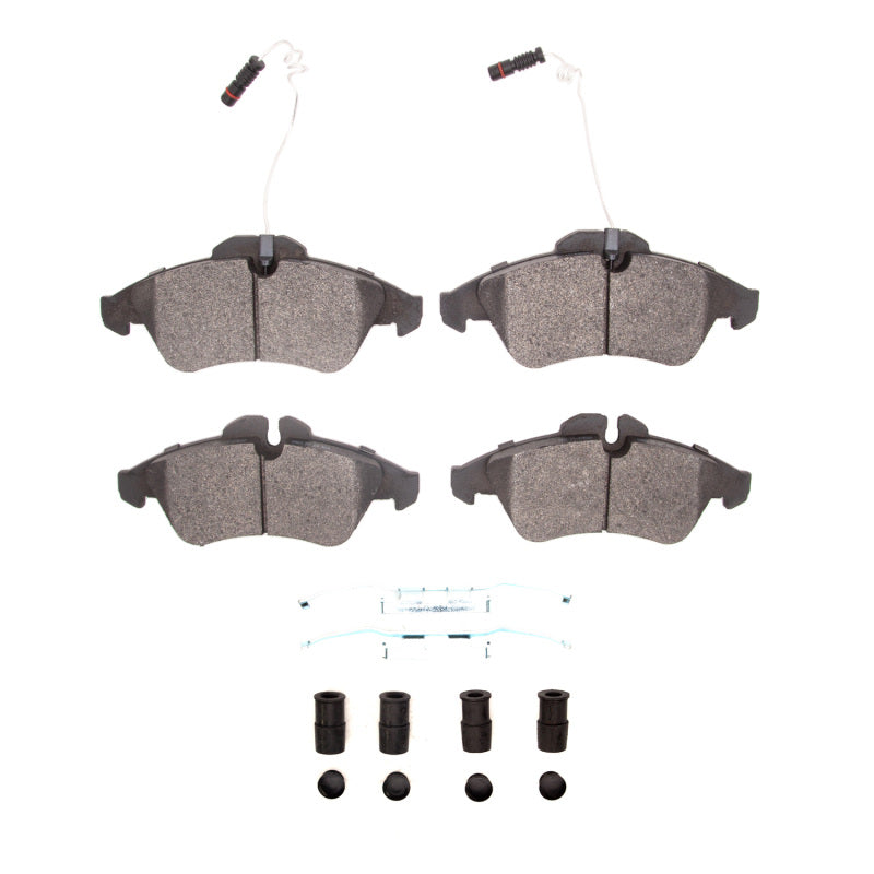 R1 Concepts OE brake pads and hardware kit for Dodge Sprinter 2500 front suspension, includes semi-metallic brake pads and hardware.
