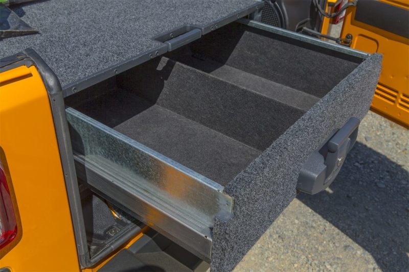 ARB Jeep Wrangler JL roller drawer kit with factory subwoofer storage racks, designed for 2018-2023 models, featuring durable construction.