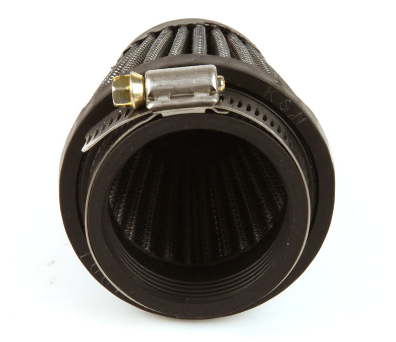 K&N universal rubber round tapered air filter with 3-inch base, 2-inch top, and 3-inch height, for automotive air intake systems.