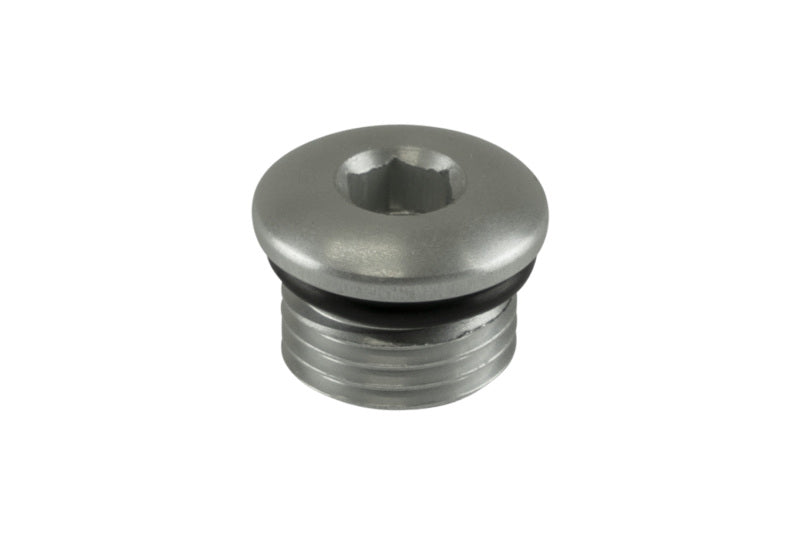 Turbosmart -6AN ORB blank fitting in clear, high-quality metal with threaded ends for fuel or oil line connections.