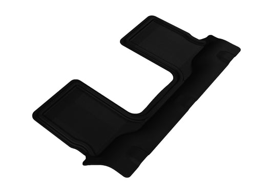 Black rubber 3D MAXpider Mazda5 Kagu 3rd row floormats, designed for 2012-2015 Mazda Mazda5 vehicle interior.