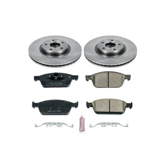 PowerStop OE brake kit for Ford Escape 2013-2019 front brakes, includes rotors and pads for reliable stopping power