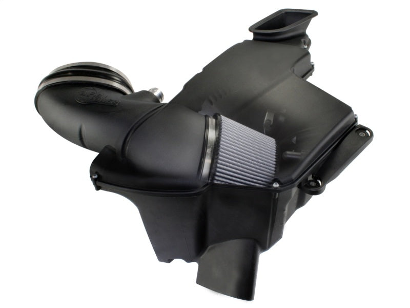 aFe MagnumFORCE Stage-2 PDS cold air intake system installed in a BMW M3 (E9X) V8 4.0L engine bay, showcasing the intake components.