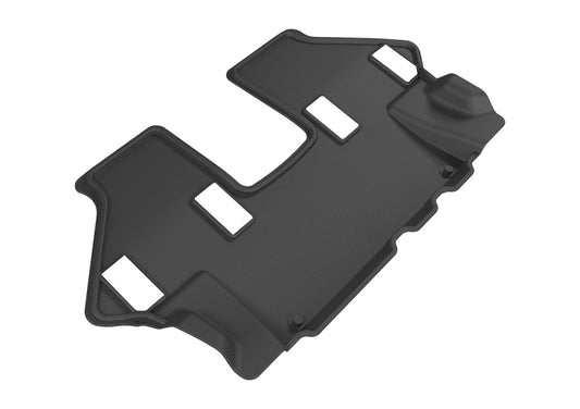 Black 3D MAXpider Kagu 3rd row rubber floor mats for 2017-2020 Nissan Armada, custom-fit automotive interior protection.