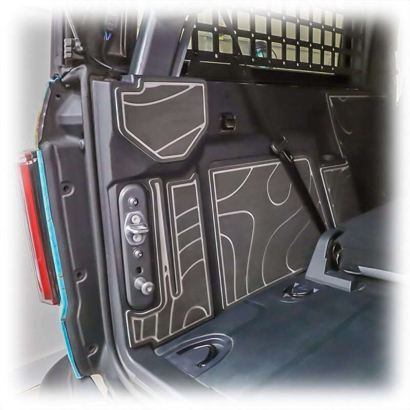 Turn Offroad 2021+ Ford Bronco 2-door cargo area foam protector kit in black, designed for cargo organization and protection.