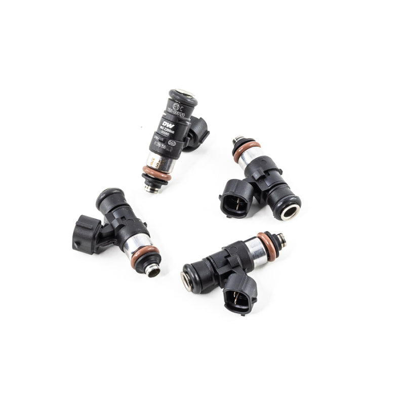 DeatschWerks 2200cc fuel injector set for Honda S2000, Civic Si, Acura RSX, TSX 4-cylinder engines, visible injectors in the image.