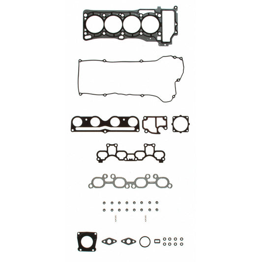 Fel-Pro Nissan Sentra HS 26255 PT PermaTorque engine cylinder head gasket set laid out with gaskets and seals visible.
