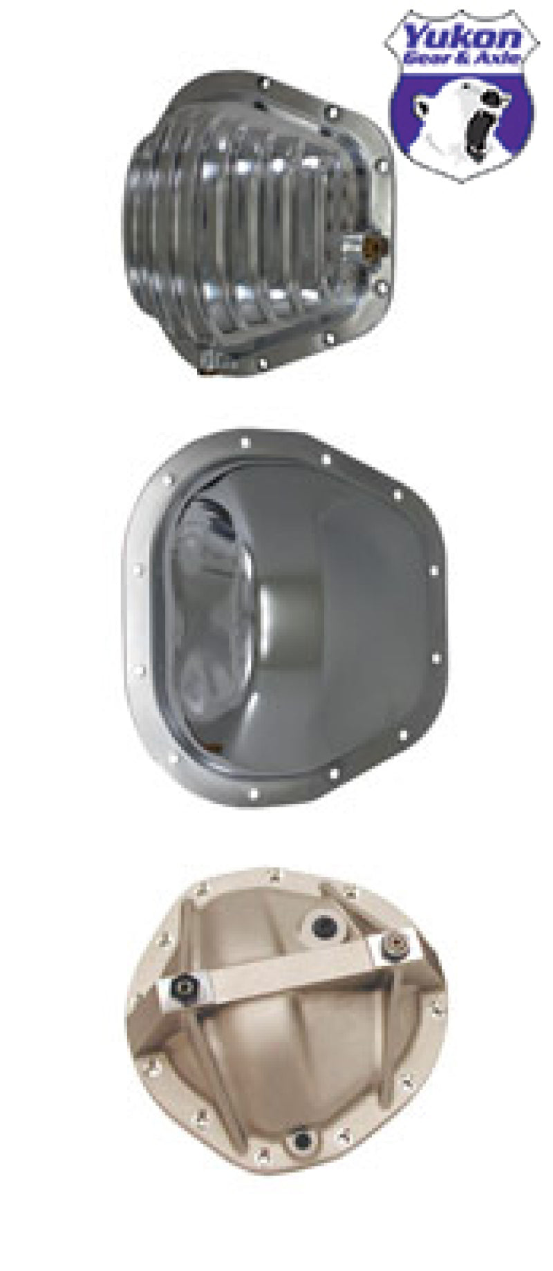 Yukon Gear finned aluminum differential cover for Dodge and GM 11.5-inch axles, featuring durable construction and cooling fins.