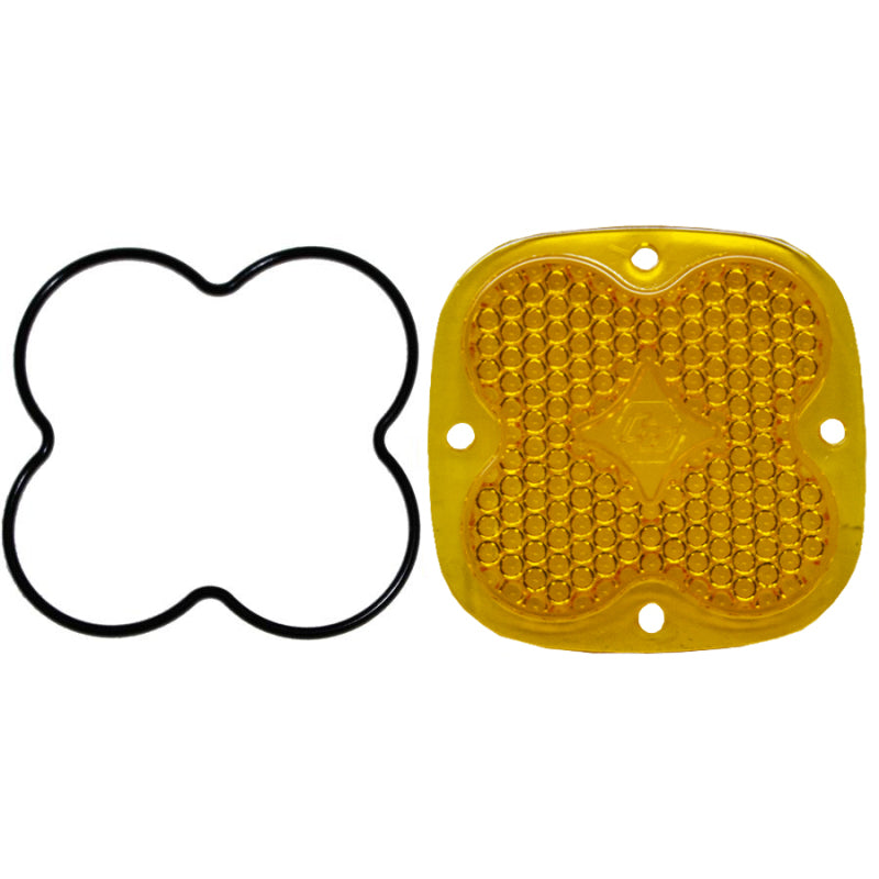 Baja Designs Squadron Series amber work/scene lens kit for light bars and cubes, designed for enhanced visibility and durability.