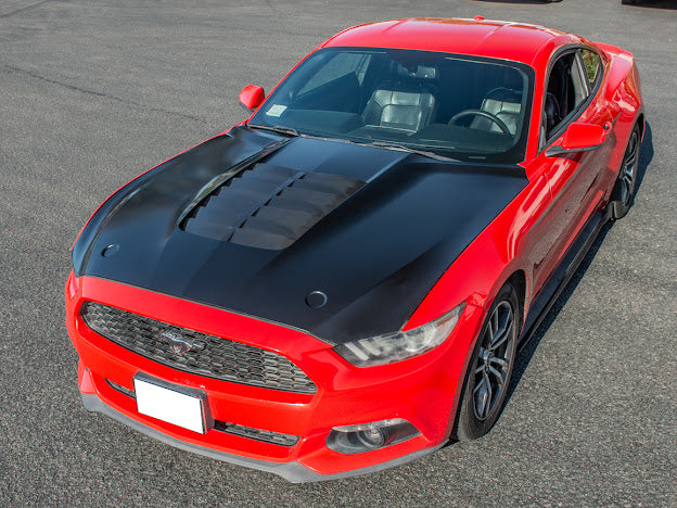 2015-23 FORD MUSTANG S550 | GT500 STYLE FRONT AIR VENTED HOOD