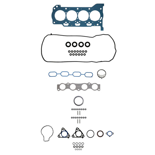 Fel-Pro Toyota Corolla HS 26515 PT PermaTorque engine cylinder head gasket set, showing multiple gaskets and sealing surfaces.