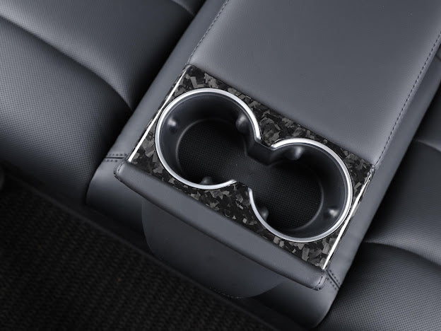 2024-UP TESLA MODEL 3 CARBON FIBER INTERIOR WATER CUP FRAME