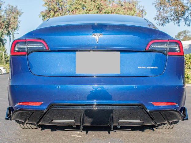 2017-UP TESLA MODEL 3 PERFORMANCE REAR BUMPER DIFFUSER