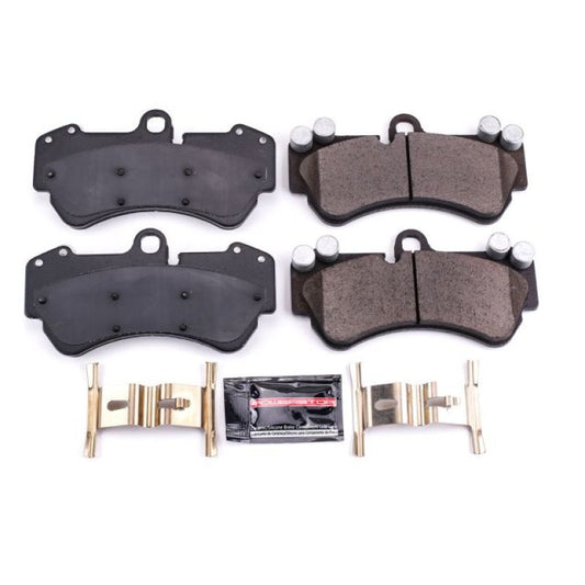 PowerStop Z23 Evolution Sport brake pads with hardware for 2017-2018 Mercedes-Benz G550 front brake system.