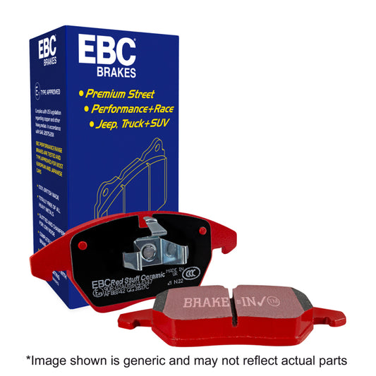 EBC Redstuff rear brake pads for Buick Regal Sportback 3.6L, high-performance brake pads for enhanced stopping power.
