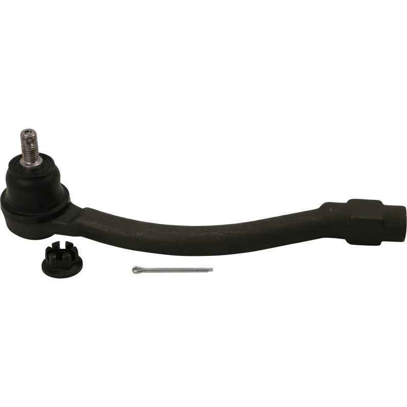 Moog front right outer tie rod end for Kia Soul EV (2015-2019), showing the durable metal component with mounting points.