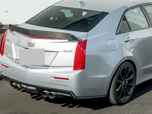 2016-2019 Cadillac ATS-V Sedan  | Wickerbill Trunk Spoiler Wing Carbon Fiber