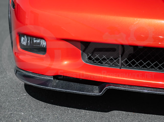 2005-2013 C6 Corvette - 427 /Grand Sport / Z06 / ZR1 | ZRA1 Style Front Splitter Lip Ground Effects (Carbon Fiber or Primer Black)