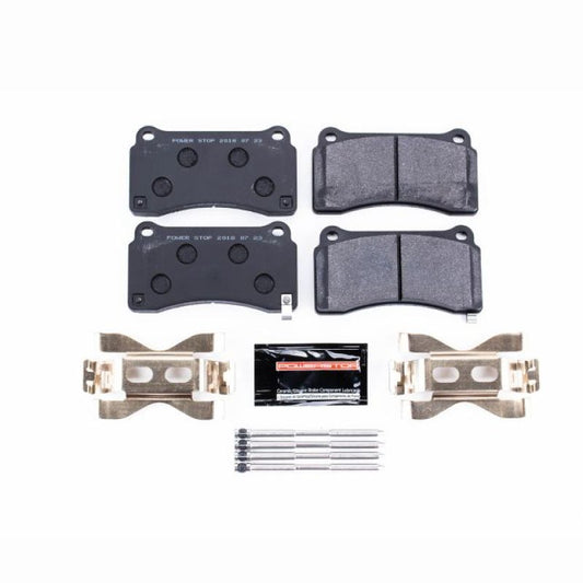 PowerStop rear track day brake pads for Nissan GT-R 2009-2018, high-performance racing brake pads shown in image.