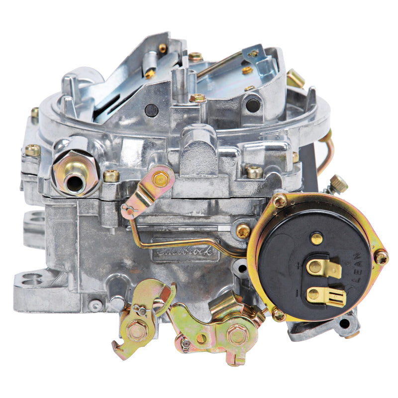 Edelbrock Thunder Series 4-Barrel Carburetor with electric choke in satin finish, 800 CFM, for high-performance engines