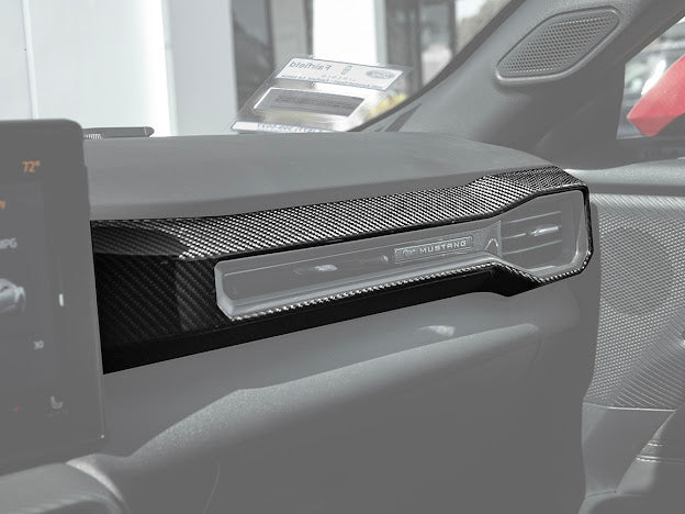 2024-UP FORD MUSTANG S650 | CARBON FIBER PASSENGER SIDE AC OUTLET TRIM COVER PANEL