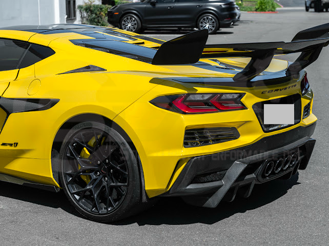 2023-UP CORVETTE C8 E-RAY, Z06, & ZR1 | FACTORY EXTENDED XL VERSION 2 FRONT & REAR MUD FLAPS SPLASH GUARD PAIR