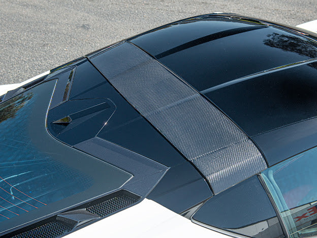 2020+ CHEVROLET CORVETTE C8 CARBON FIBER TOP ROOF PILLAR BOW