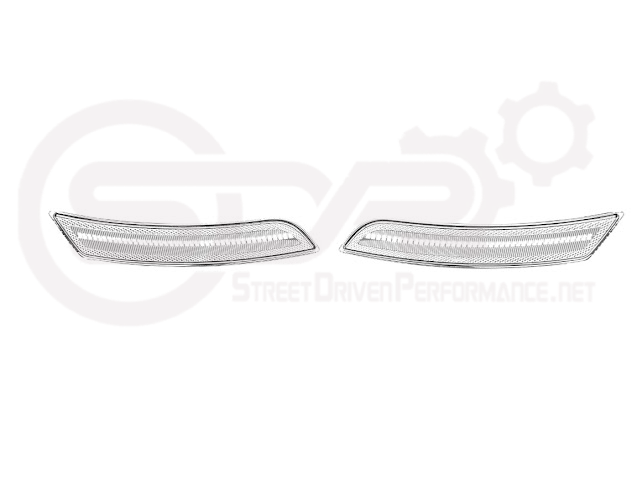 2016-2024 Chevrolet Camaro | Rear Bumper Side Marker Lens w/ Red LED Reflector Light Pair (Clear / Red / Smoke)