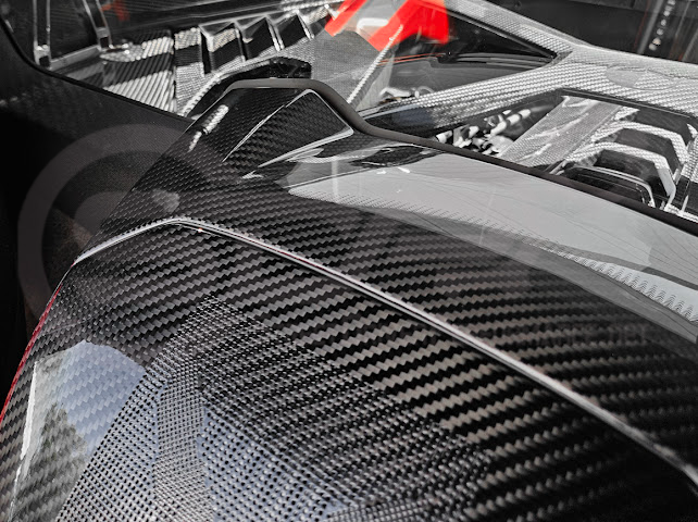 2020-Present Corvette C8 Coupe Models | GM Factory Style CARBON FIBER Interior Console Waterfall Lower Speaker Grille Trim Cover With Corvette Logo