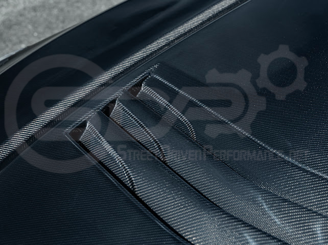 2020-Up Cadillac CT5 / CT5-V / CT5-V Blackwing | “CTS-V, V3” Style CARBON FIBER Front Vented Hood
