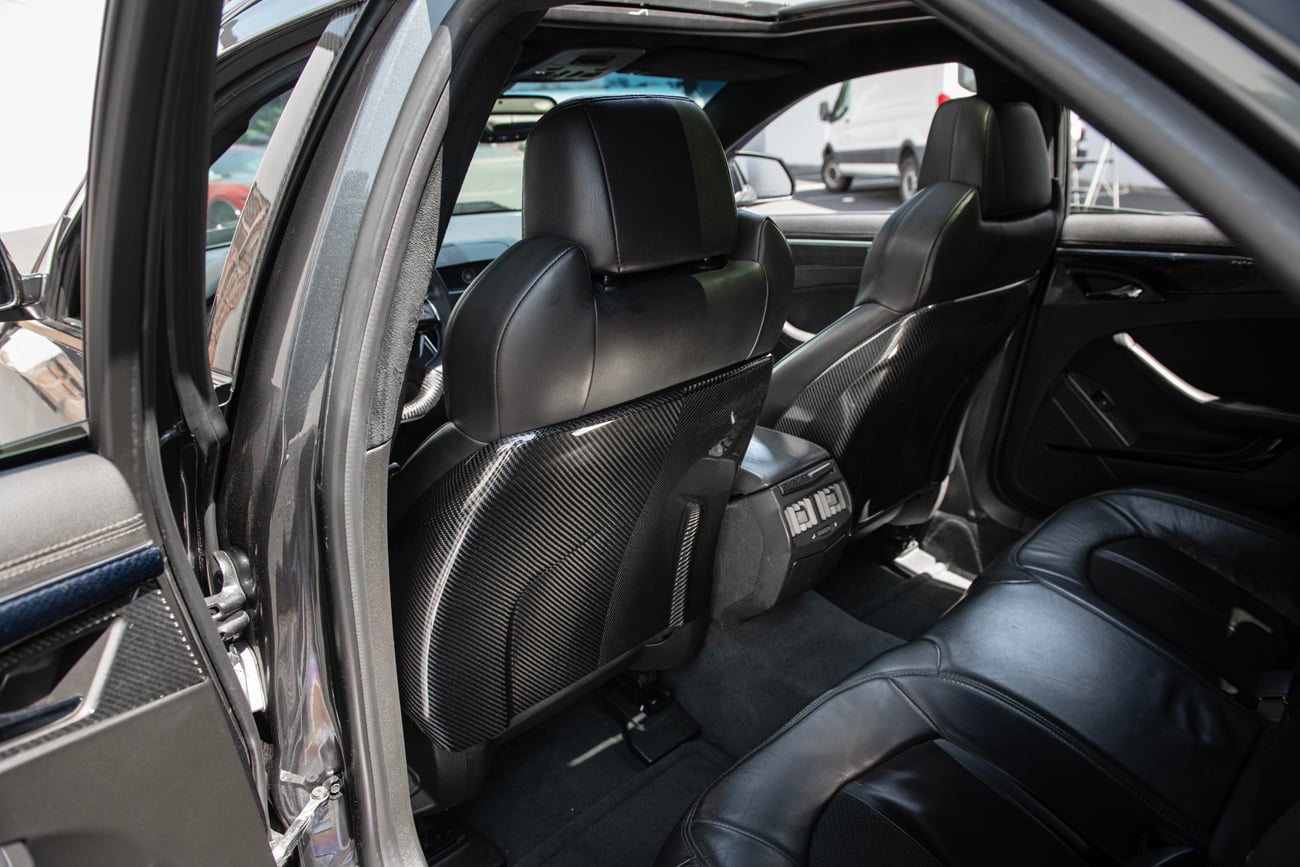 2009-2015 Cadillac CTS/CTS-V V2 CARBON FIBER SEAT BACK PANEL COVER REPLACEMENT PAIR