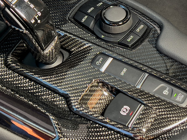 2020-Up Toyota GR Supra A90 A91 | CARBON FIBER Center Gear Shift Box Panel Trim Cover (Pair)
