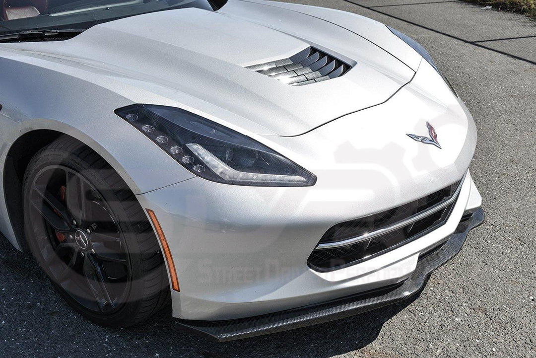 2014-2019 CORVETTE C7 STINGRAY & Z51 | FRONT SPLITTER LIP & SIDE SKIRTS ROCKER PANELS GROIND EFFECTS