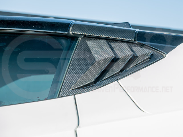 2020-Up Corvette C8 | SDP Performance Style Carbon Fiber Side Quarter Window Louver Sun Shade Cover