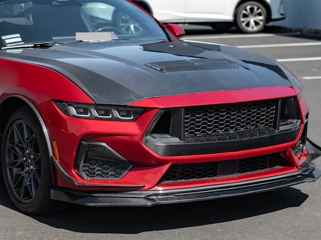 2024-UP MUSTANG S650 | CARBON FIBER FRONT LIP EXTENSION SPLITTER GROUND EFFECTS