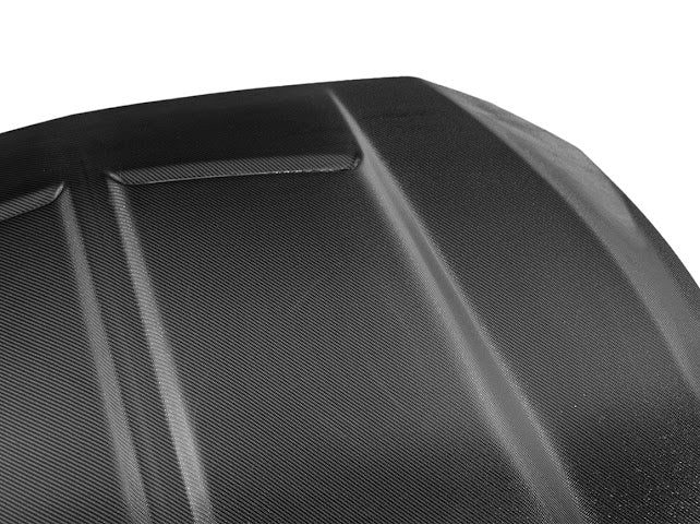 2024-UP FORD MUSTANG S650 | S550 SUPER SNAKE STYLE CARBON FIBER FRONT VENTED HOOD