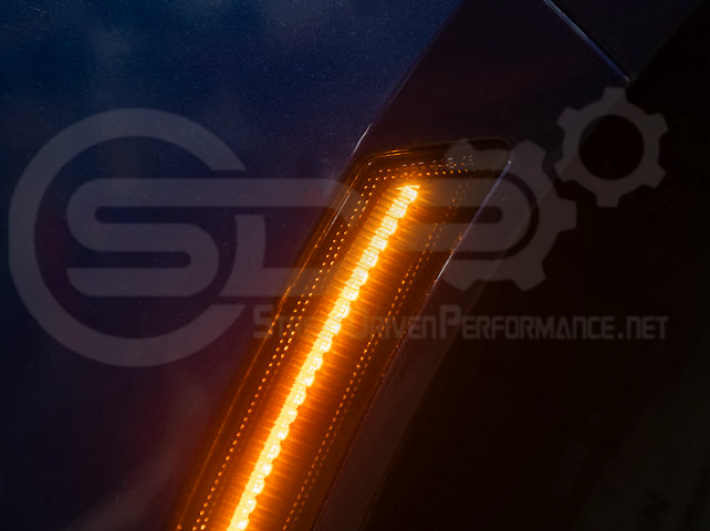 2020-Up Cadillac CT5 | Front Bumper Amber LED Reflector Light Side Marker Pair (Clear, Amber or Smoke Lens)