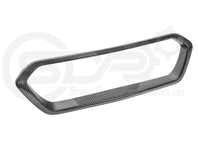 Dry carbon fiber rear diffuser exhaust bezels for 2023-up Chevy Corvette C8 Z06 and ZR1, by Street Driven Performance, showing detailed finish