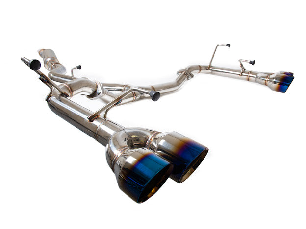 2015-2021 SUBARU WRX STI | MUFFLER DELETE QUAD TIPS CAT-BACK EXHAUST WITH BURNT BLUE TIPS