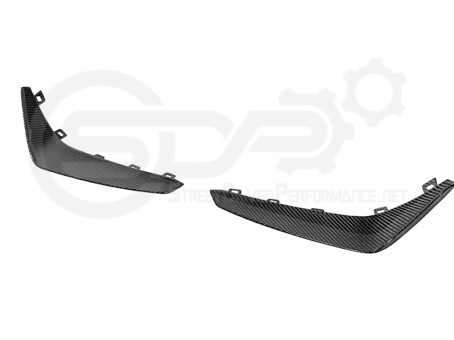 2020-UP CADILLAC CT4 BLACK WING | CARBON FIBER FRONT BUMPER CANARDS