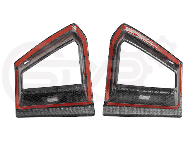 2024-Up Ford Mustang GT | DarkHorse Style CARBON FIBER Side Grille Air Intake Bezel Pair