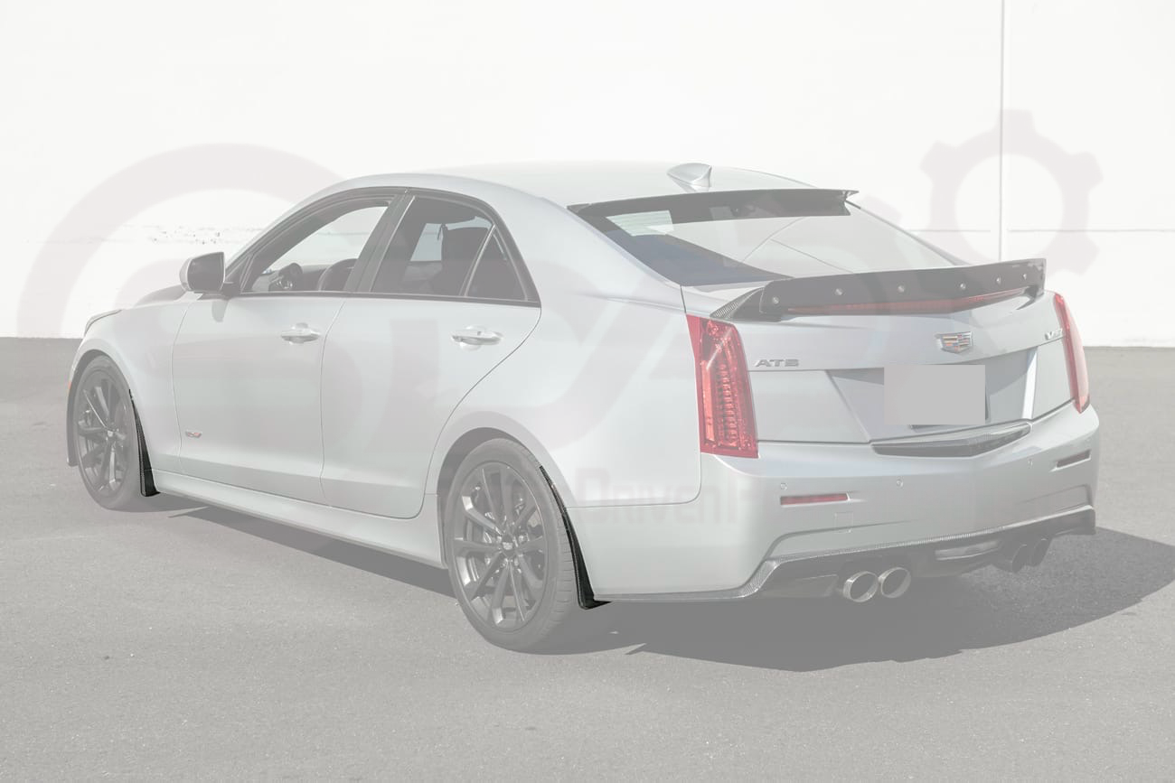 2016-2019 CADILLAC ATS-V SEDAN | SDP PERFORMANCE PACKAGE CARBON FIBER FRONT AND/OR REAR MUD FLAPS SPLASH GUARDS PAIR