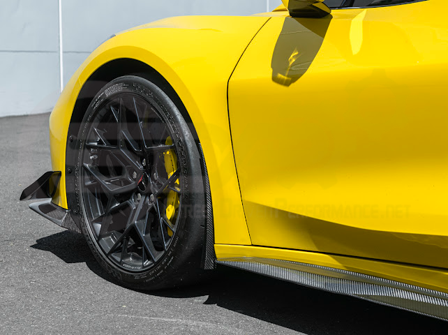 2023-UP CORVETTE C8 E-RAY, Z06, & ZR1 | FACTORY EXTENDED XL VERSION 2 FRONT & REAR MUD FLAPS SPLASH GUARD PAIR