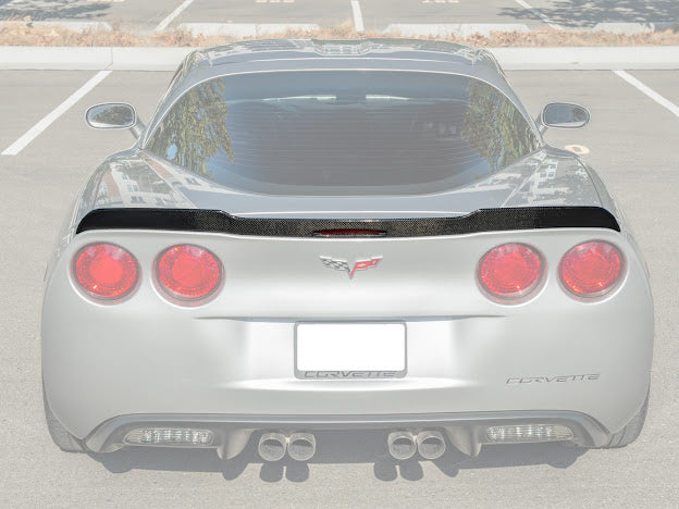 *IMPERFECTION / DISCOUNTED* 2005-2013 C6 Corvette - Extended ZR1 Style CARBON FIBER Rear Trunk Lid Spoiler Wing