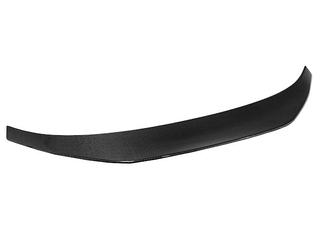 Carbon fiber rear spoiler wing for 2022-up Toyota GR86 and Subaru BRZ, JDM style, installed on sporty coupe.