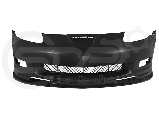 2005-2013 CHEVROLET CORVETTE C6 BASE | C6 ZR1 STYLE PRIMER BLACK FULL FRONT BUMPER CONVERSION KIT (Copy)